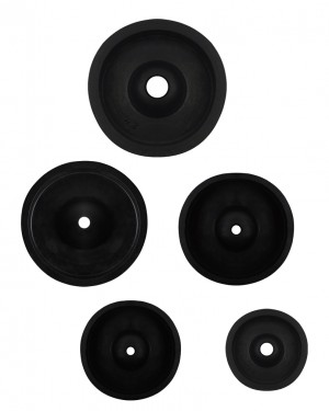 Set of 5 Rubber Sprue Bases - "C" Style 
