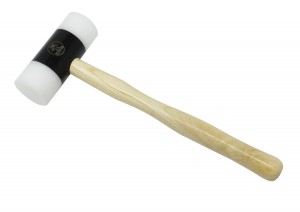 Nylon Hammer w/ 1-1/4" Faces and Wooden Handle Professional Series 