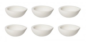 Set of 6 - 100 Gram 3 oz Ceramic Alumina Crucible Dishes
