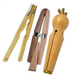 Wooden Ring Clamp Kit: 6" Hardwood Ring Clamp, Ring Holding Vise Clamp Pliers, and 5-1/4" Four Spline Clamp
