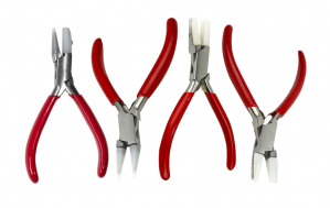 Nylon Jaw Pliers Kit: Round Nose, Flat Nose, Chain Nose, and Bow Adjustment Pliers